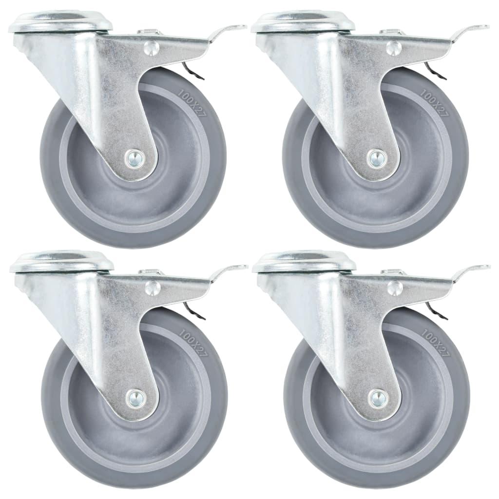 Drejehjul med bolthul 12 stk. 100 mm