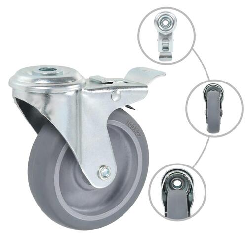 Drejehjul med bolthul 12 stk. 100 mm