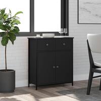 Skab 70x30x80 cm konstrueret træ sort