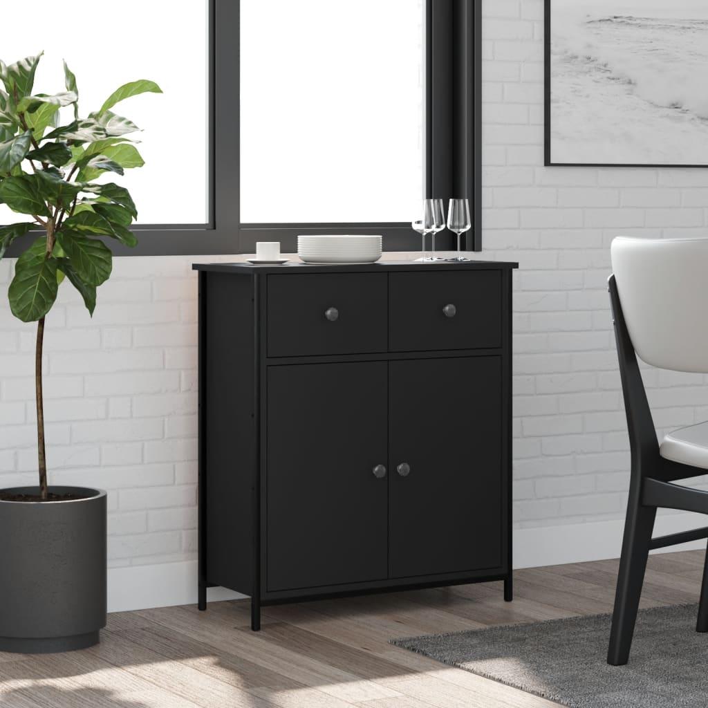 Skab 70x30x80 cm konstrueret træ sort