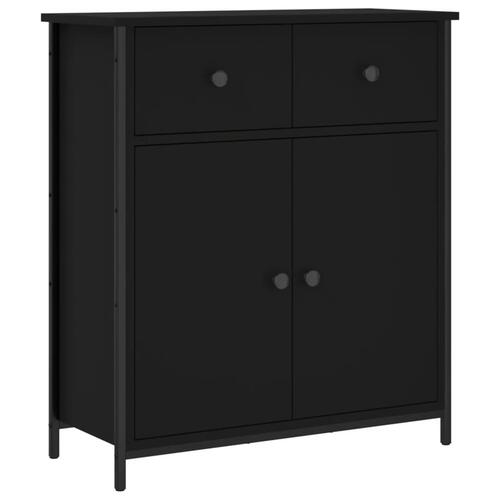 Skab 70x30x80 cm konstrueret træ sort
