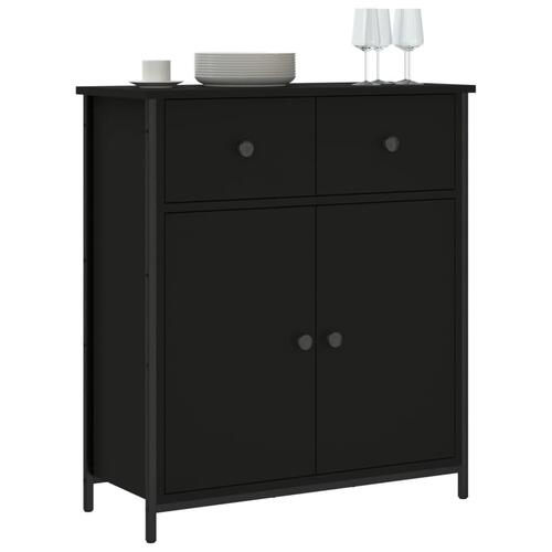 Skab 70x30x80 cm konstrueret træ sort