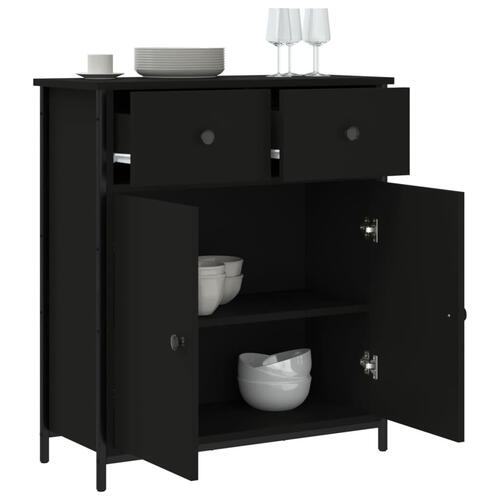 Skab 70x30x80 cm konstrueret træ sort