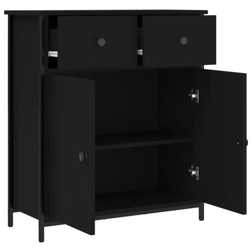 Skab 70x30x80 cm konstrueret træ sort