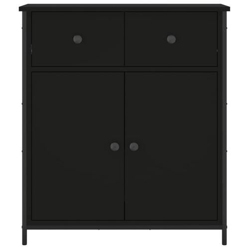 Skab 70x30x80 cm konstrueret træ sort