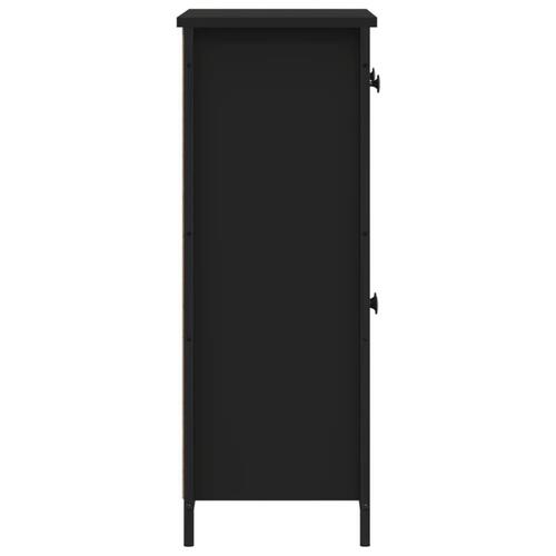 Skab 70x30x80 cm konstrueret træ sort