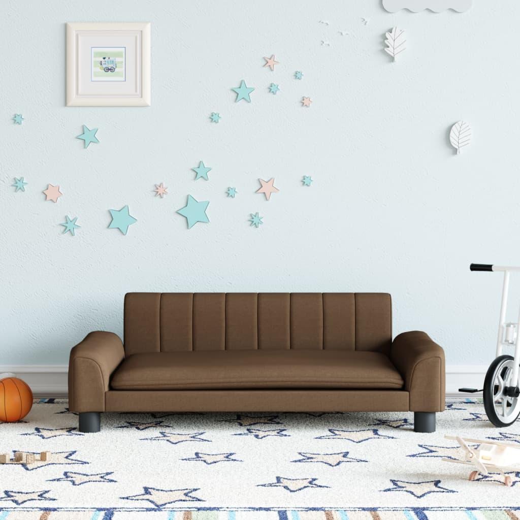 Sofa til børn 90x53x30 cm stof brun