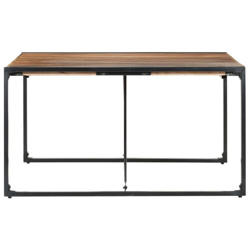 Spisebord 140x140x75 cm massivt træ sheeshamfinish