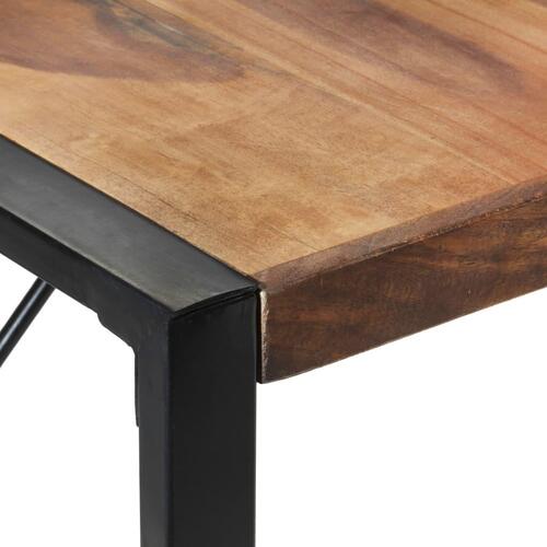 Spisebord 140x140x75 cm massivt træ sheeshamfinish