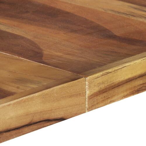 Spisebord 140x140x75 cm massivt træ sheeshamfinish