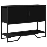 Konsolbord 100x35x74,5 cm konstrueret træ sort