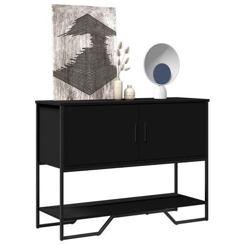 Konsolbord 100x35x74,5 cm konstrueret træ sort