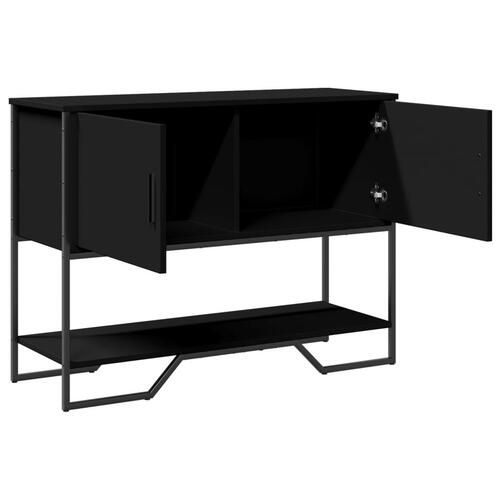 Konsolbord 100x35x74,5 cm konstrueret træ sort