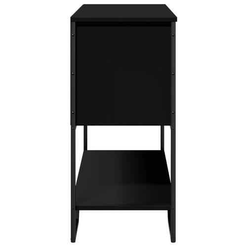 Konsolbord 100x35x74,5 cm konstrueret træ sort