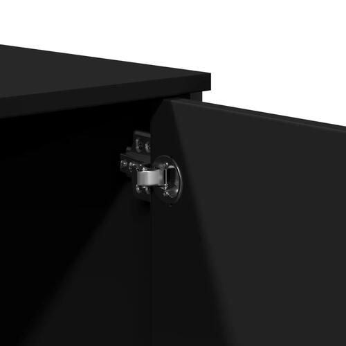 Konsolbord 100x35x74,5 cm konstrueret træ sort