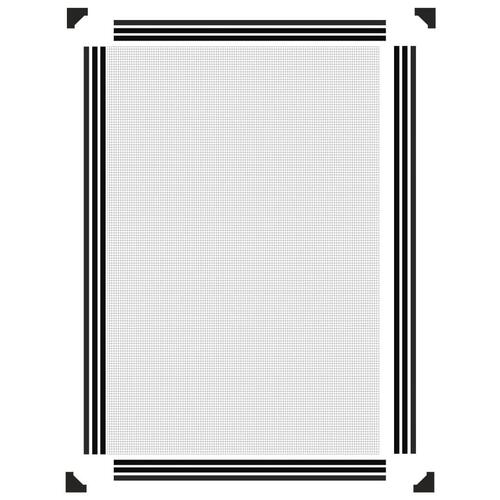 Magnetisk insektnet til vinduer 80x120 cm antracitgrå