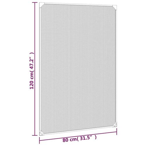 Magnetisk insektnet til vinduer 80x120 cm antracitgrå