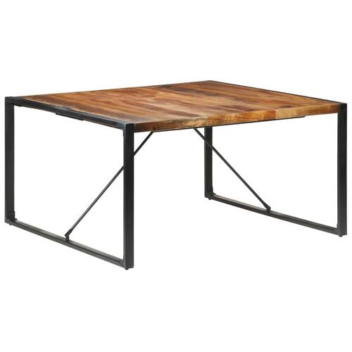 Spisebord 140x140x75 cm massivt træ sheeshamfinish