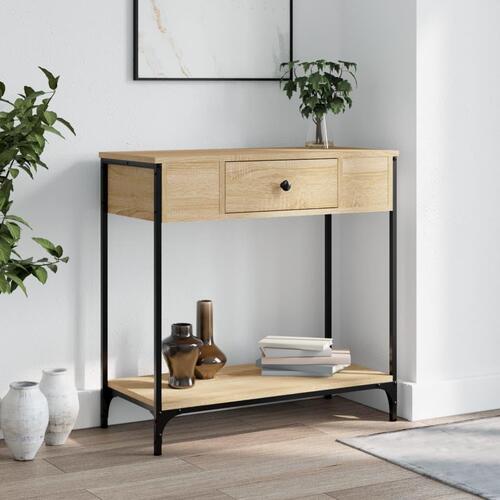 Konsolbord 75x34,5x75 cm konstrueret træ sonoma-eg