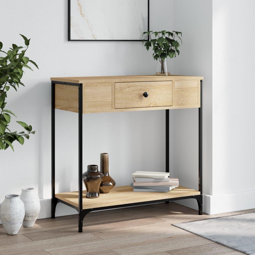 Konsolbord 75x34,5x75 cm konstrueret træ sonoma-eg