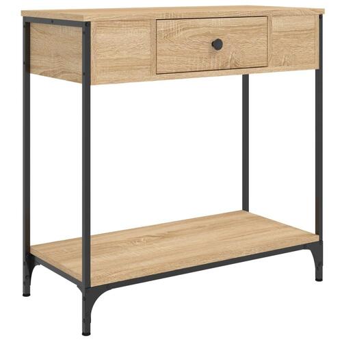 Konsolbord 75x34,5x75 cm konstrueret træ sonoma-eg