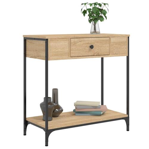 Konsolbord 75x34,5x75 cm konstrueret træ sonoma-eg