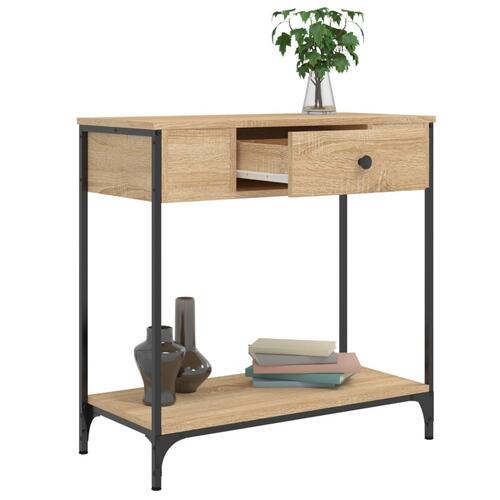 Konsolbord 75x34,5x75 cm konstrueret træ sonoma-eg