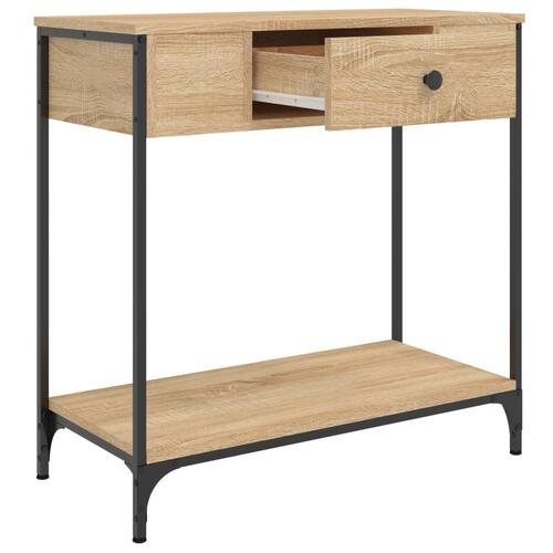 Konsolbord 75x34,5x75 cm konstrueret træ sonoma-eg