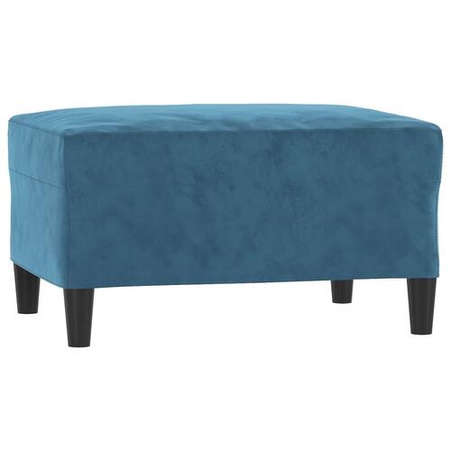 3 personers sofa med hynder velour blå