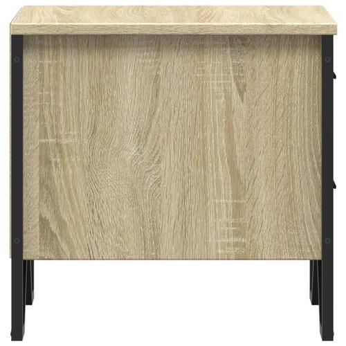 Sengeborde 2 stk. 40x41x40 cm konstrueret træ sonoma-eg