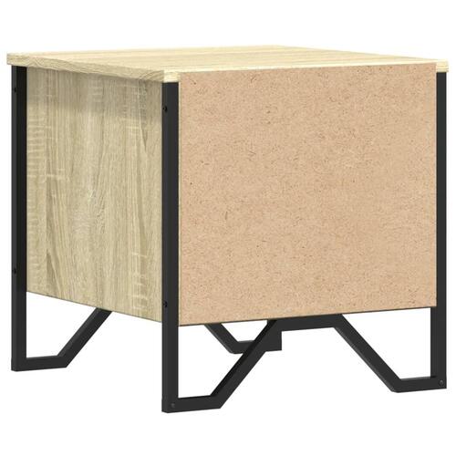 Sengeborde 2 stk. 40x41x40 cm konstrueret træ sonoma-eg