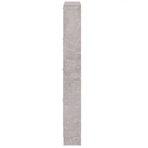 Skoskab 59x17x150 cm konstrueret træ betongrå