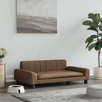 Hundeseng 90x53x30 cm stof brun