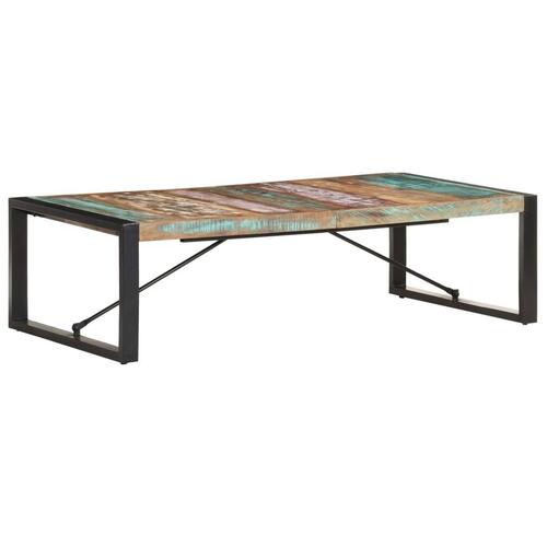 Sofabord 140x70x40 cm massivt genbrugstræ