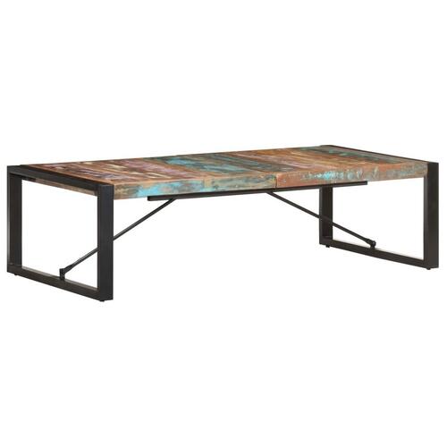 Sofabord 140x70x40 cm massivt genbrugstræ