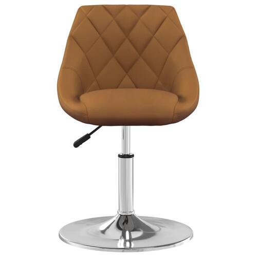 Drejelige spisebordsstole 6 stk. velour brun