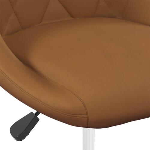 Drejelige spisebordsstole 6 stk. velour brun