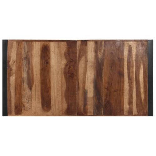 Sofabord 140x70x40 cm massivt træ med sheeshamfinish