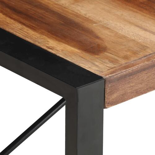 Sofabord 140x70x40 cm massivt træ med sheeshamfinish