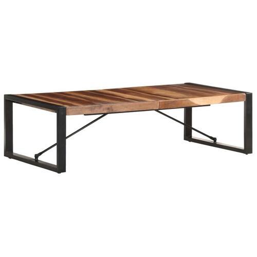 Sofabord 140x70x40 cm massivt træ med sheeshamfinish