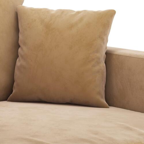 2 personers sofa med hynder velour brun