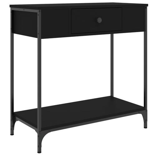 Konsolbord 75x34,5x75 cm konstrueret træ sort