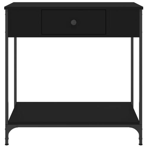 Konsolbord 75x34,5x75 cm konstrueret træ sort