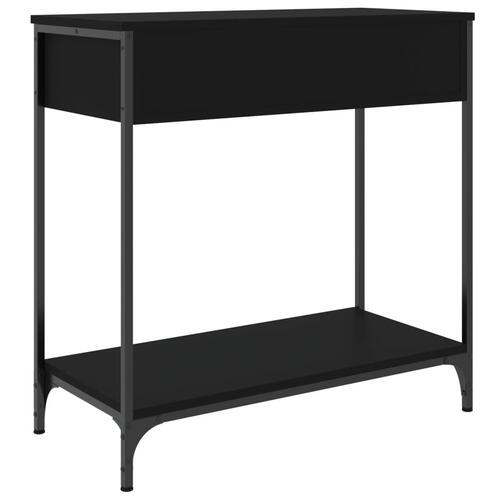 Konsolbord 75x34,5x75 cm konstrueret træ sort