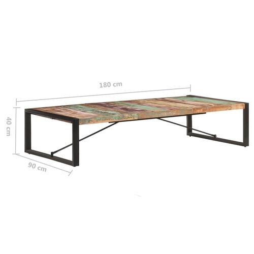 Sofabord 180x90x40 cm massivt genbrugstræ