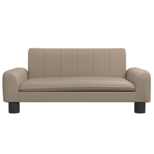 Sofa til børn 70x45x30 cm kunstlæder cappuccinofarvet