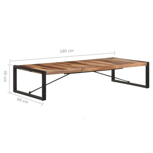 Sofabord 180x90x40 cm massivt træ med sheeshamfinish