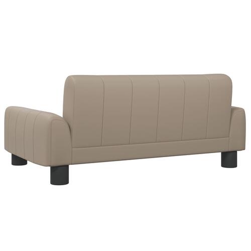 Hundeseng 70x45x30 cm kunstlæder cappuccinofarvet