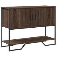 Konsolbord 100x35x74,5 cm konstrueret træ brun egetræsfarve