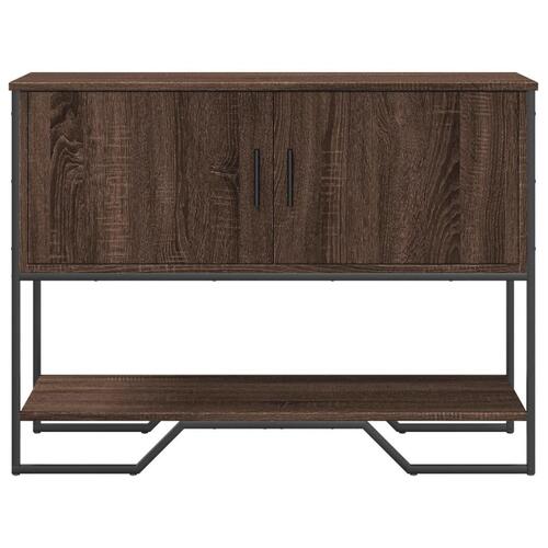 Konsolbord 100x35x74,5 cm konstrueret træ brun egetræsfarve